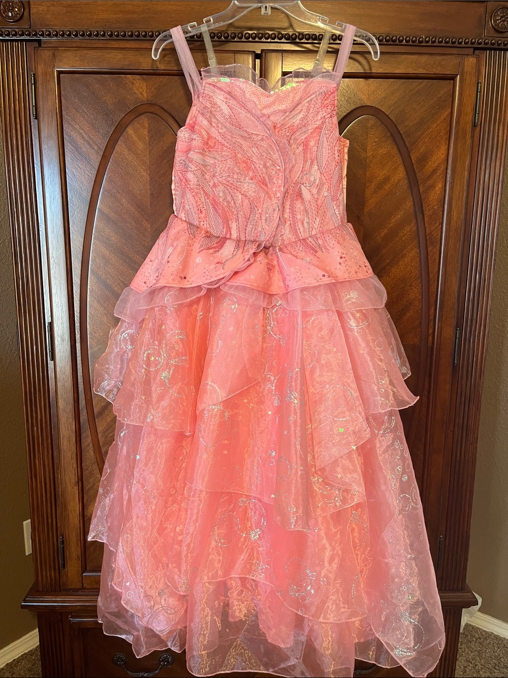 Wicked Glinda Girls Pink Sparkly Costume